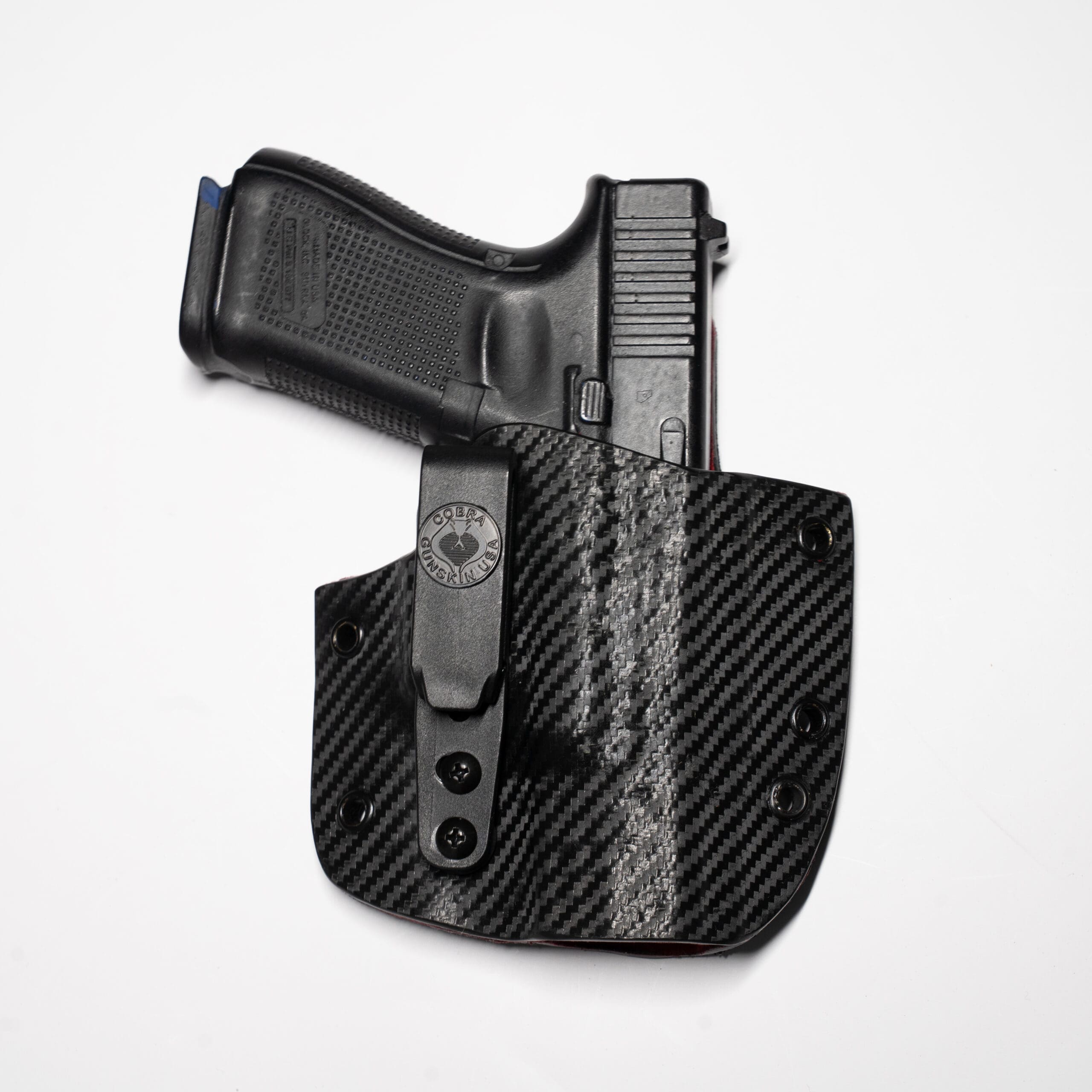 Carbon King of the Range IWB Holster w/ Rosso Corsa Lining